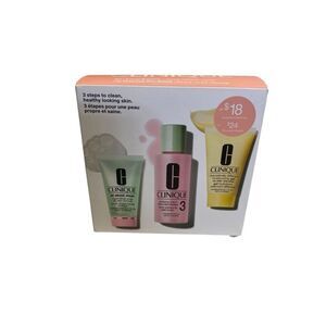 Clinique Skin School Supplies 3 Step Set Cleanser Clarifying Lotion Moisturizing